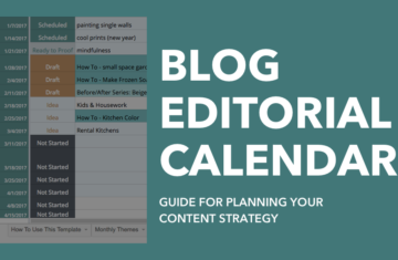Blog Editorial Calendar